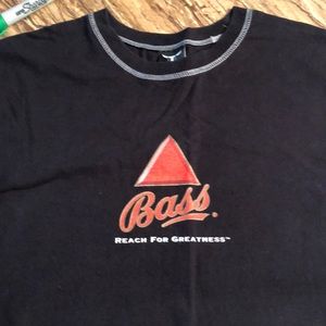 Men’s Bass T-Shirt.  XL - 100% cotton Black